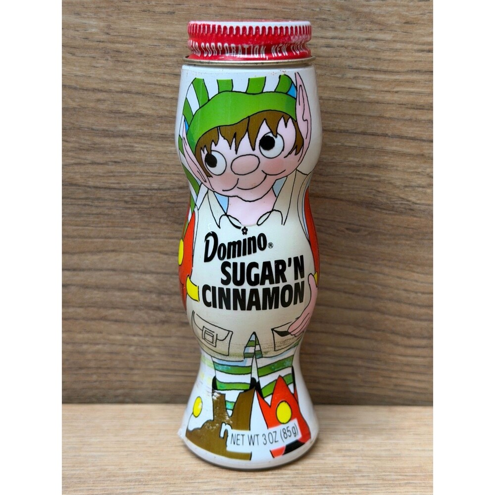 Vintage Domino Sugar N Cinnamon Elf Empty Plastic Shaker Bottle